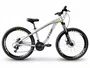 Bicicleta A26 Hupi Naja V10 2026 Shimano Tourney 21v – Prata/Branco/Roxo