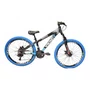 Bicicleta a26 vikingx tuff 25 shimano 21v preta/azul/branca