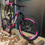 Bicicleta VikingX Tuff 25 Aro 26 Tourney 21v Preto e Rosa