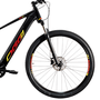 Bicicleta Oggi Big Wheel 8.0 E-bike Aro 29 Shimano 7v 2021 Preto e Vermelho e Amarelo