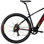 Bicicleta Oggi Big Wheel 8.0 E-bike Aro 29 Shimano 7v 2021 Preto e Vermelho e Amarelo