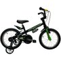 Bicicleta Nathor Apollo 3 Aro 16 Preto e Verde