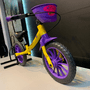 Bicicleta Nathor Balance Garden Fly Aro 12 Amarelo e Lilás