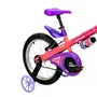 Bicicleta nathor lady 3 Aro 16 Salmão e Roxo