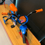 Bicicleta Nathor Power Rex Aro 12 Preto Azul e Laranja