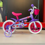 Bicicleta Nathor Violet Aro 12 Roxo e Rosa