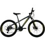 Bicicleta Oggi Hacker Aro 24 Tourney 21v Cinza e Amarelo e Preto