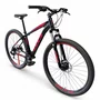 Bicicleta OXS Glide 100 Aro 29 Shimano 21v Preto e Rosa e Azul