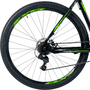Bicicleta OXS Glide 100 Aro 29 Shimano 21v Preto e Verde e Azul