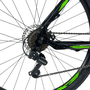 Bicicleta OXS Glide 100 Aro 29 Shimano 21v Preto e Verde e Azul