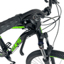 Bicicleta OXS Glide 100 Aro 29 Shimano 21v Preto e Verde e Azul