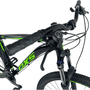 Bicicleta OXS Glide 100 Aro 29 Shimano 21v Preto e Verde e Azul