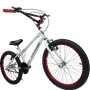 Bicicleta Ultra Cross Aro 20 Branco e Vermelhoㅤㅤㅤㅤ