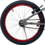 Bicicleta Ultra Cross Aro 20 Cinza e Vermelhoㅤㅤㅤㅤㅤㅤㅤㅤㅤㅤ