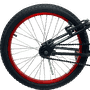 Bicicleta Ultra Cross Aro 20 Preto e Vermelhoㅤㅤㅤㅤㅤ