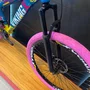 Bicicleta Vikingx Aro 26 Tuff-25 Shimano Verde Amarelo Rosa