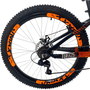 Bicicleta VikingX Tuff 25 Aro 26 Tourney 21v Azul Pétroleo e Laranja