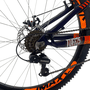 Bicicleta VikingX Tuff 25 Aro 26 Tourney 21v Azul Pétroleo e Laranja