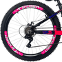 Bicicleta VikingX Tuff 25 Aro 26 Tourney 21v Preto e Rosa e Azul e Rosa