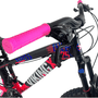 Bicicleta VikingX Tuff 25 Aro 26 Tourney 21v Preto e Rosa e Azul e Rosa