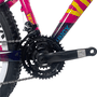 Bicicleta VikingX Tuff 25 Aro 26 Tourney 21v Rosa e Azul e Amarelo
