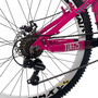 Bicicleta VikingX Tuff 25 Aro 26 Tourney 21v Rosa e Azul e Amarelo