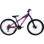 Bicicleta Vikingx Tuff 25 Aro 26 Tourney 21v Roxo e Amarelo e Verde