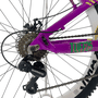 Bicicleta Vikingx Tuff 25 Aro 26 Tourney 21v Roxo e Amarelo e Verde