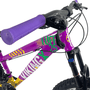 Bicicleta Vikingx Tuff 25 Aro 26 Tourney 21v Roxo e Amarelo e Verde