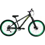 Bicicleta Vikingx Tuff-30 Aro 26 Preta e Verde com Guidão Camaleão