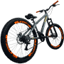 Bicicleta VikingX Tuff 30 Shimano 21v Aro 26 Grafite e Amarelo e Preto e Laranja