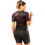 Camisa Ciclismo Feminina Furbo Donna Ragazza Blast Preto e Vermelho