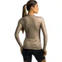 Camisa Ciclismo Free Force Manga Longa Feminina Training Mascavo