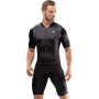 Camisa Ciclismo Jersey Masculina Manga Curta Euro Furbo Plaid Preto e Cinza
