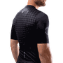 Camisa Ciclismo Jersey Masculina Manga Curta Euro Furbo Plaid Preto e Cinza