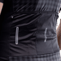 Camisa Ciclismo Jersey Masculina Manga Curta Euro Furbo Plaid Preto e Cinza