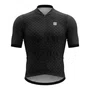 Camisa Ciclismo Jersey Masculina Manga Curta Euro Furbo Plaid Preto e Cinza