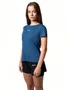 Camisa Feminina Nomad Trail Run Manga Curta Azul