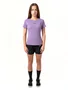 Camisa Feminina Nomad Trail Run Manga Curta Roxa