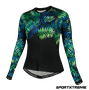 Camisa Sport Xtreme Manga Longa Feminina Mavi Preta e Verde