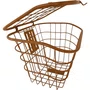 Cesta Grande 26 Oval Aço com Suporte com Haste Marrom