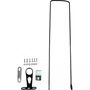 Cesta Grande 26 Oval Aço com Suporte com Haste Marrom