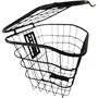 Cesta Grande 26 Oval Aço com Suporte com Haste Preto