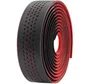 Fita de guidao velo c/gel preto/vermelho