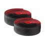 Fita de guidao velo c/gel preto/vermelho