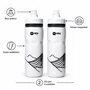Kit 2 Caramanholas NTK Squeeze 600ml Branca/Branca