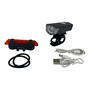 Kit Farol e Sinalizador USB 300 Lumens