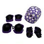 Kit Protecao Infantil Completo Roxo Com Flores