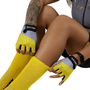 Luva Hupi Dedo Curto Eco Pantone Cinza e Amareloㅤㅤㅤㅤㅤㅤㅤ