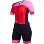 Macaquinho Sport Xtreme Comfort Carmine Rosa e Vermelho